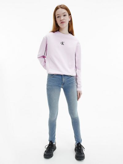 Calvin Klein Ruhák HU836069 | Calvin Klein Super Lány Farmernadrág Világos Kék